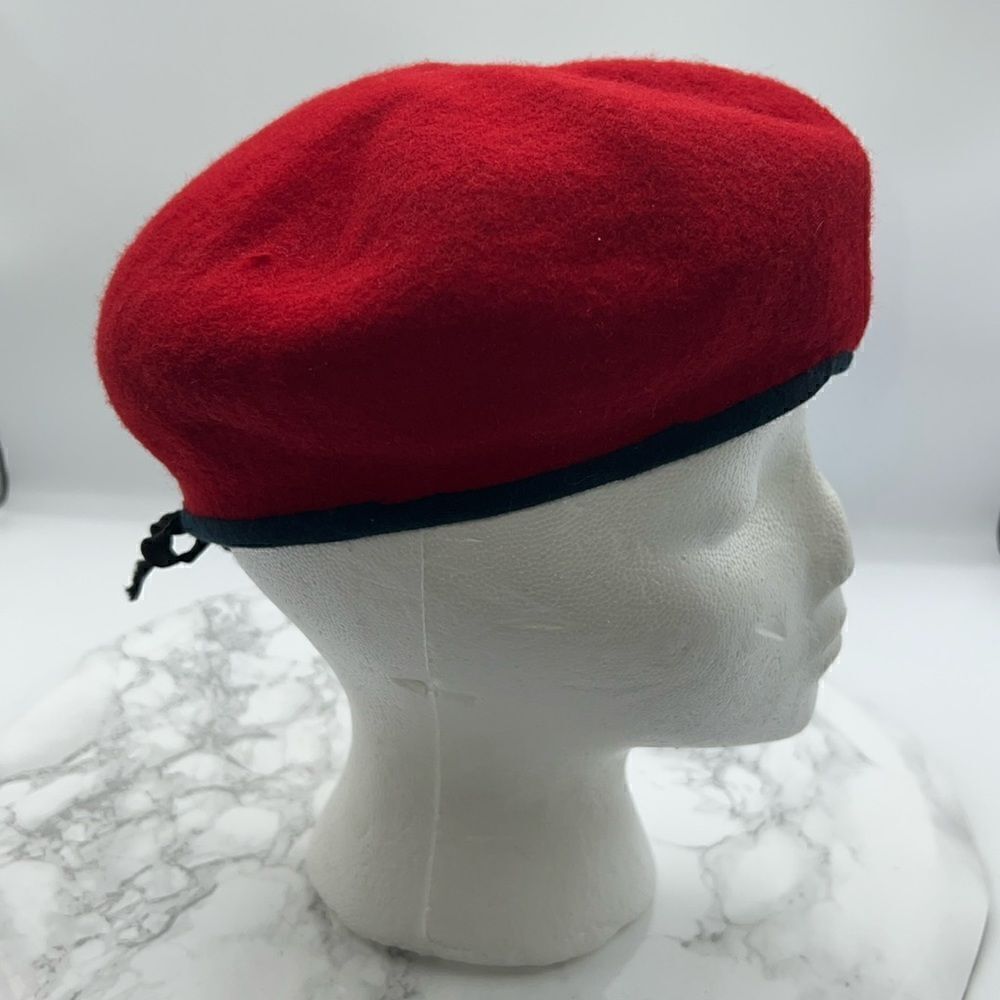 BANCROFT Red Wool Military Cap-S